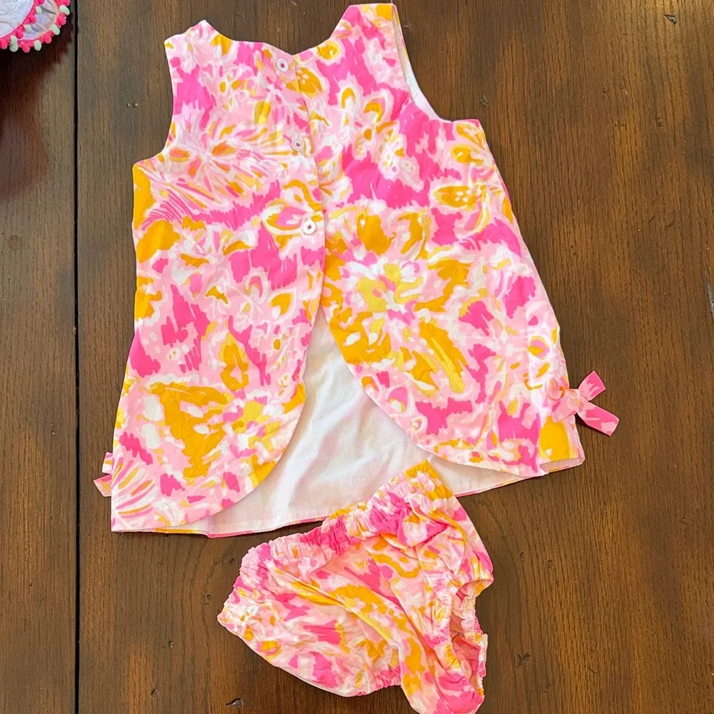 Lilly Pulitzer toddler Pink & Yellow Floral Two-Piece Set - Picture 3 of 5